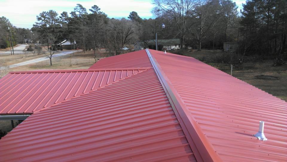 red metal roofing materials