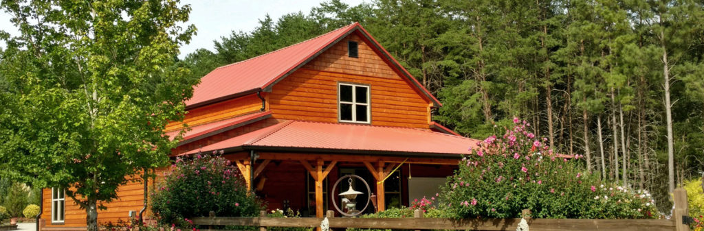 residential red metal roof and trim