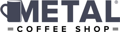 Metal coffee shop logo